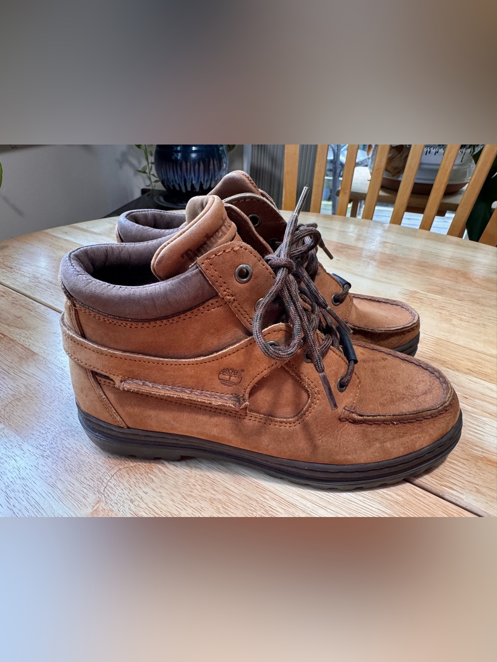 Timberland Brown Suede Ankle Bootwith Lace-Up Front Hiking boots